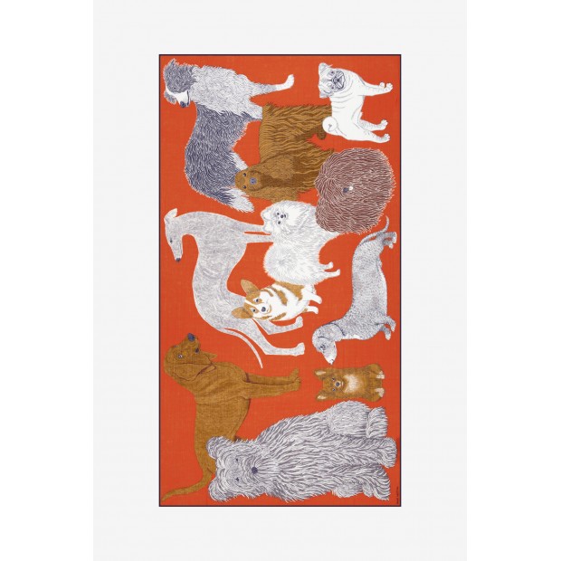 Inoui Editions medvilnės skara TOUTOU ORANGE